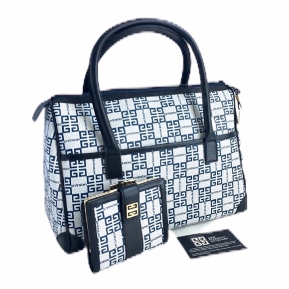 Givenchy Handbags - Vintage Givenchy Purse & Wallet Navy Speedy Bag